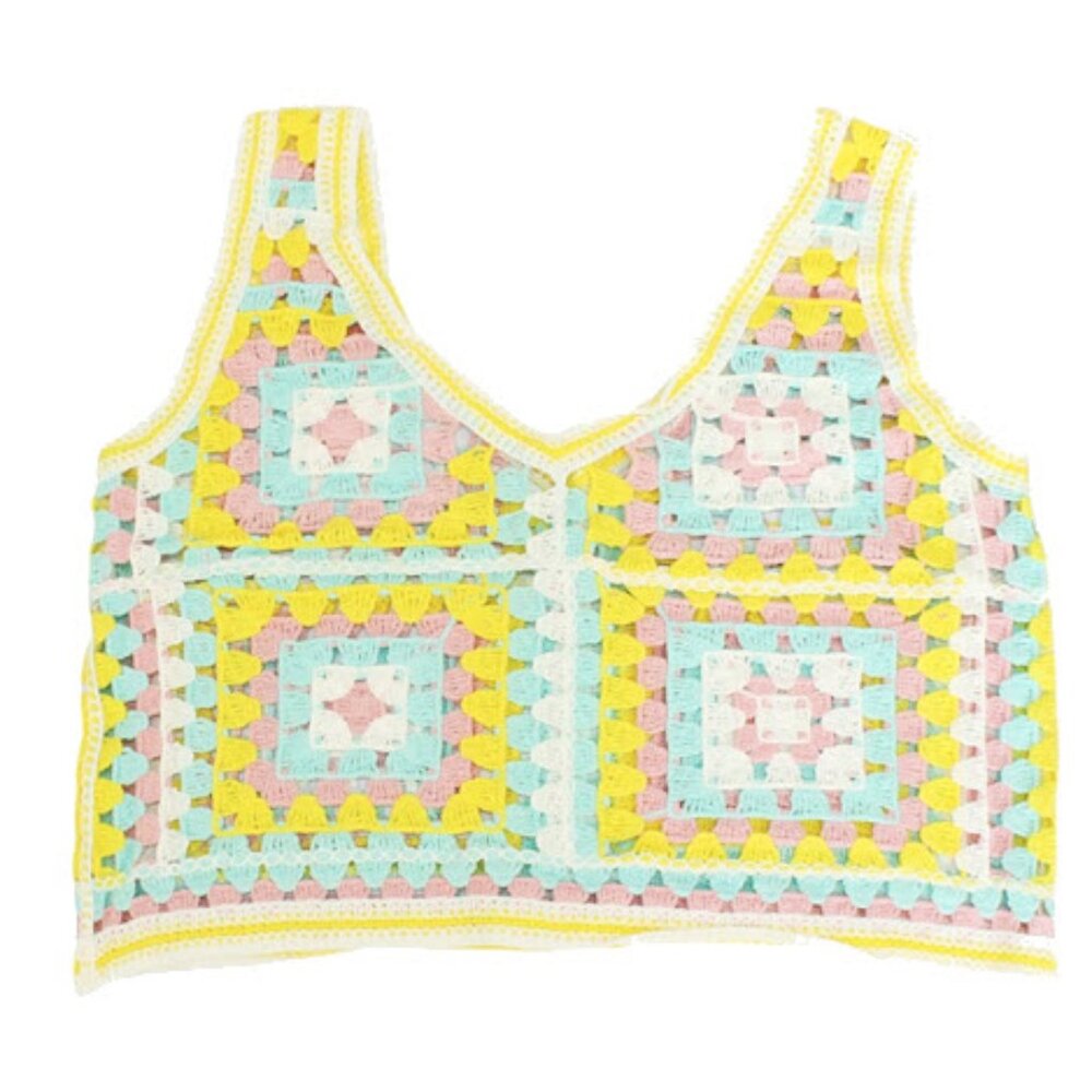 Square Crochet Crop Top